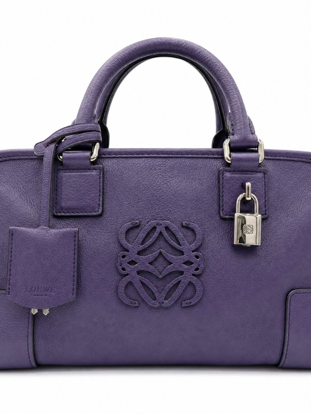 Loewe Amazona Purple Leather Top Handle Bag (Pre-Owned)